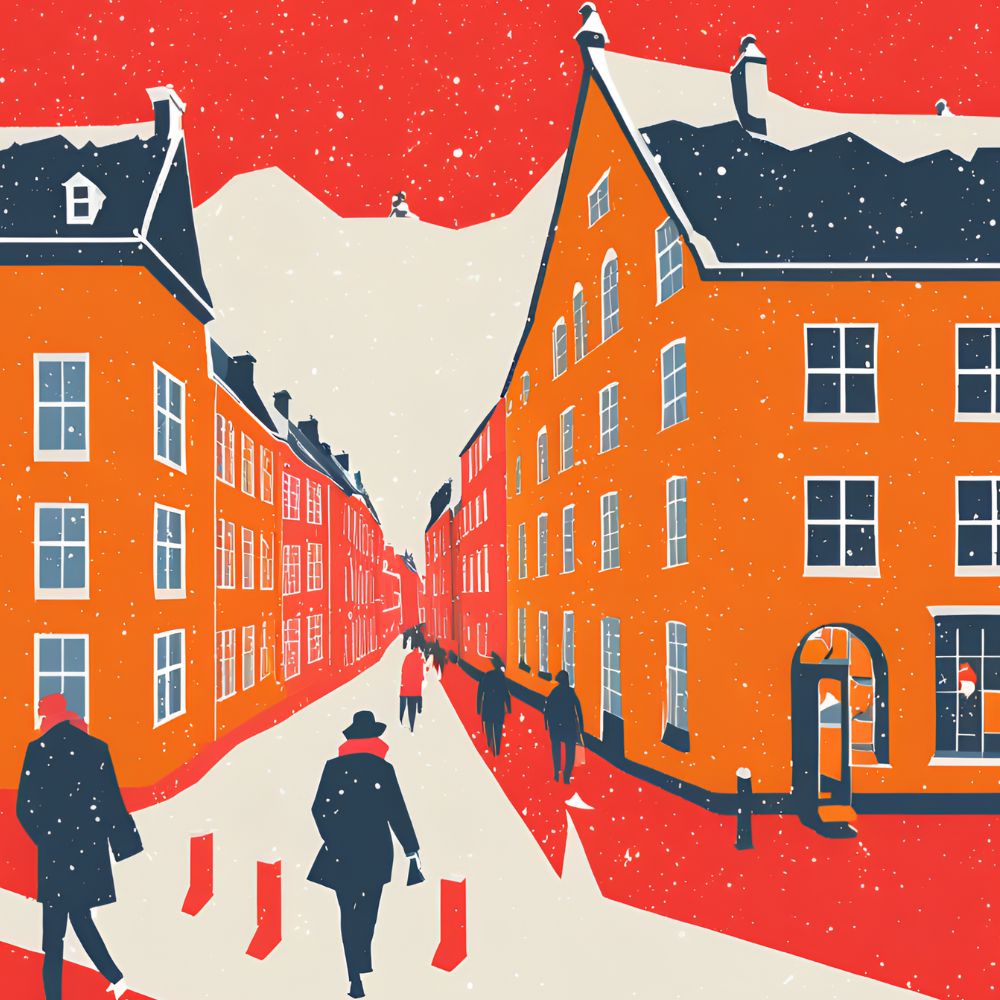 Vinterscene fra Århus, Jylland